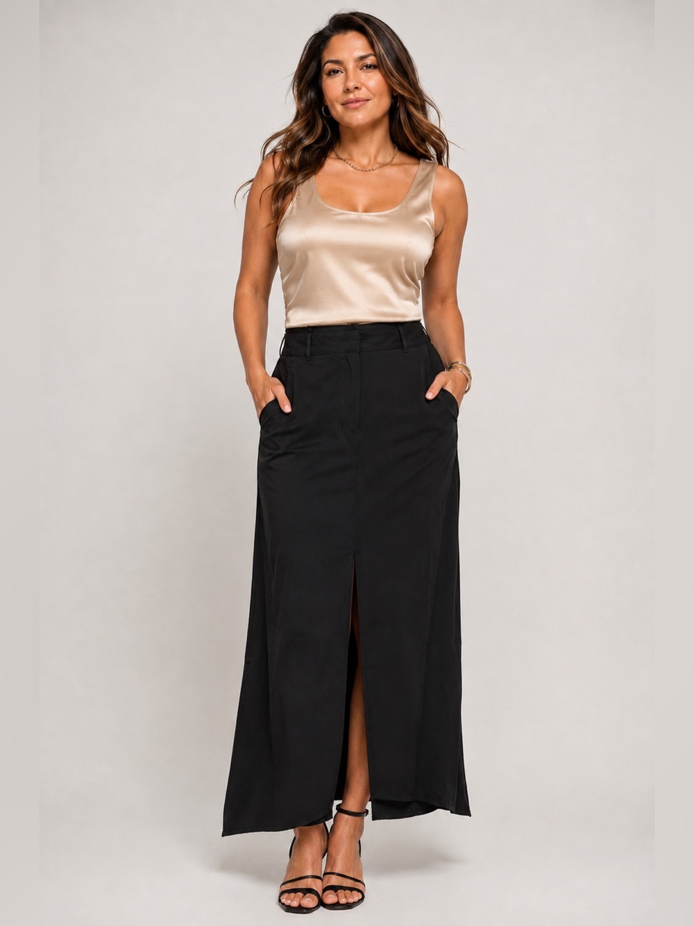 Max Studio Front Slit Maxi Skirt size M